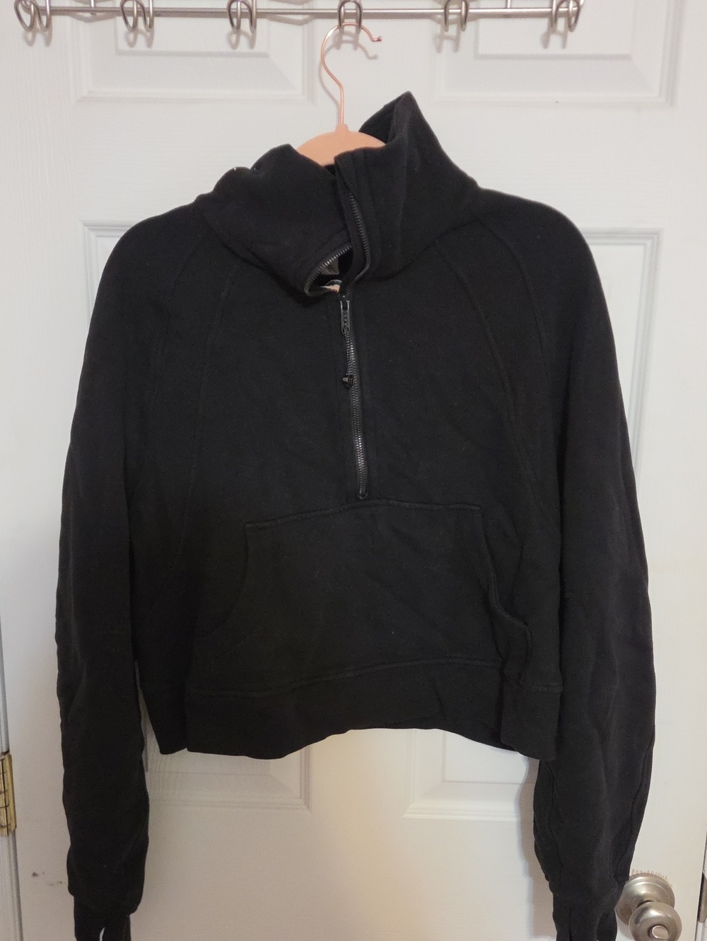 lululemon athletica Black Half-Zip Funnelneck Scuba